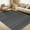 Black, variant on GlowSol 9'x12' Washable Area Rugs for Living Room Bedroom Modern Striped Soft Non-Slip Low Pile Accent Rug, Beige