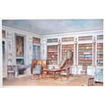thumbnail image 2 of Georges Rémon 24x18 Black Ornate Framed Double Matted Museum Art Print Titled: Library Louis XVI (According to a Castle Near Alencon). (1907), 2 of 5