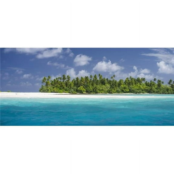 Atoll in The Kiribati Islands - Kiribati Poster Print - 23 x 10 in.