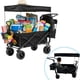 thumbnail image 1 of Carrito Tipo Vagón Plegable para Niños y Carga, con Toldo, Jaladera, Manubrio, Ruedas Todo Terreno y Freno – Negro, 1 of 6