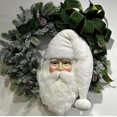 thumbnail image 4 of Santa Face Wall Hanging Art Christmas Winter Decor White Hat 19.5", 4 of 6