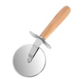 thumbnail image 3 of 2-Pc Pizza Cutter & Server Set Wood Handle Stainless Steel Slicer Roller & Serrated Transfer Shovel Kitchen Baking Tools, 3 of 9