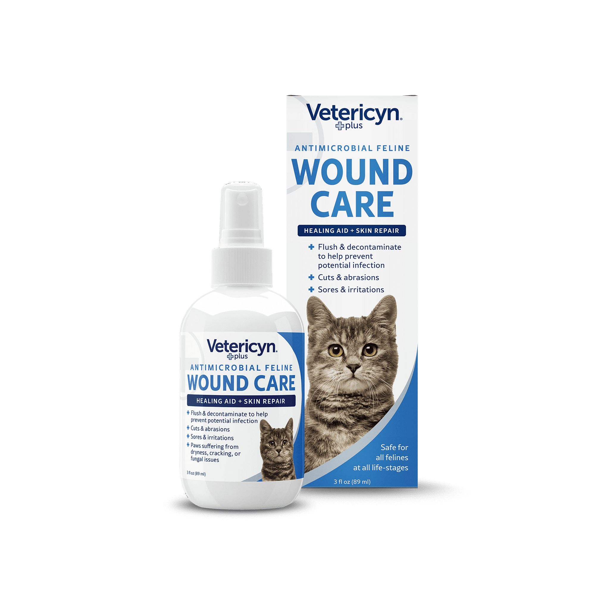 Vetericyn Plus Feline Wound and Skin Care. Healing Aid and Skin Repair. 3 fl. oz.