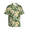 thumbnail image 2 of Balery Lilies Flowers Print Men's Hawaiian Shirts Short Sleeve Beach Shirt Relaxed Fit Vacation Button Down Shirts-XX-Large, 2 of 9