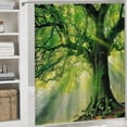 thumbnail image 6 of Orinice Sunlight Through Trees Bathroom Decor Set - Colorful Luxurious Graphic Print Polyester Fabric Fashion Shower Curtain with Hooks, Waterproof and Easy to Maintain 36x72, 6 of 7