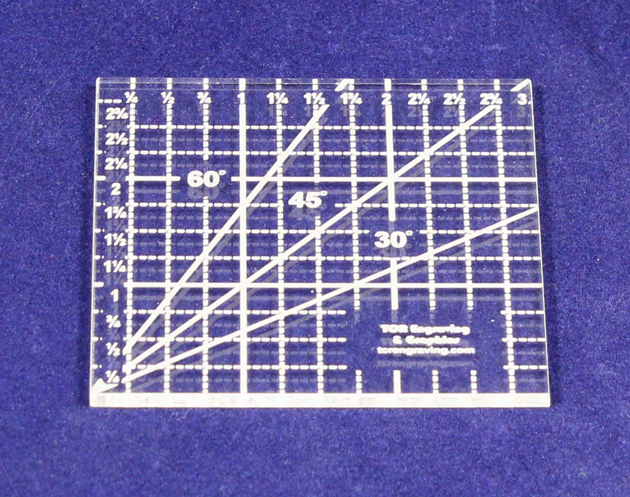 3" Square Ruler Acrylic 1/8" Thick. Quilting/sewing
