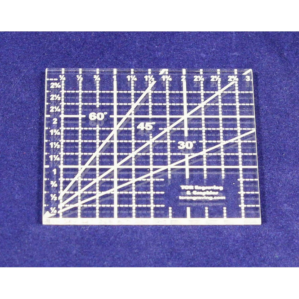 3" Square Ruler Acrylic 1/8" Thick. Quilting/sewing