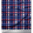 thumbnail image 1 of Soimoi Crepe Silk Fabric Plaid Check Print Fabric by Yard 42 Inch Wide, 1 of 3