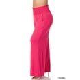 thumbnail image 3 of Zenana Women & Plus Smocked Wide Waistband Flared Bottom Casual Lounge Gaucho Pants, 3 of 4