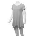 thumbnail image 5 of SSOULM INCH & FIT Women's Round Neck Short Sleeve Asymmetrical Hem Tunic Tank Top. Made in U.S.A, 5 of 5