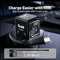 thumbnail image 6 of GaN Charger - Super Fast Charging Adapter with Duals Retractable Type-C Cable, Compact GaN Technology for Quick Charge (Black), 6 of 7