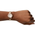 thumbnail image 4 of Fossil Women's Virginia Three-Hand Rose Gold-Tone Stainless Steel Mesh Watch, 4 of 6