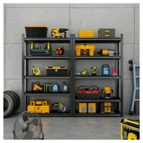 78"H 5 Tier Metal Shelves for Storage Garage Shelving 2000LBS Heavy Duty Storage Shelves Adjustable Garage Shelf Industrial Shelving Unit Storage Utility Rack