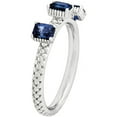 thumbnail image 4 of Created Sapphire Sterling Silver Three-Stone Ring, 4 of 6