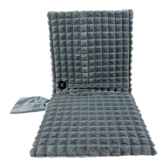 HLONK Office Chair Heating Pad Heated Chair Pad Cushion for Full Back Rechargeable Heating Pad for Office Chair Car Seat Faux Fur USB Fast Heating Seat Warmer for Office Chair