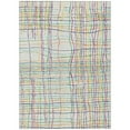 thumbnail image 2 of 8' X 10' Pink Green And Yellow Striped Washable Indoor Outdoor Area Rug, 2 of 5