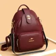 thumbnail image 3 of Mochila de piel de alta calidad para mujer, bolso vintage para la escuela, mochila para mujer, bolsos de hombro para mujer, mochila, 3 of 5