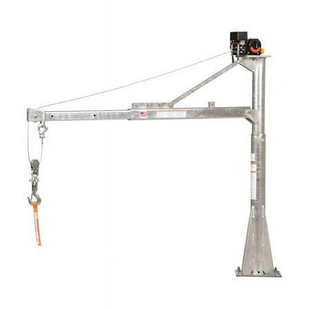 Vestil Manufacturing WTJ-E-15-3-DC-GAL 66 in. DC Powered Boom Adjust Jib Crane - Galavinized, 1500 lbs