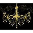 thumbnail image 2 of Murray, Amanda 24x20 White Modern Wood Framed Museum Art Print Titled - Golden Chandelier, 2 of 4