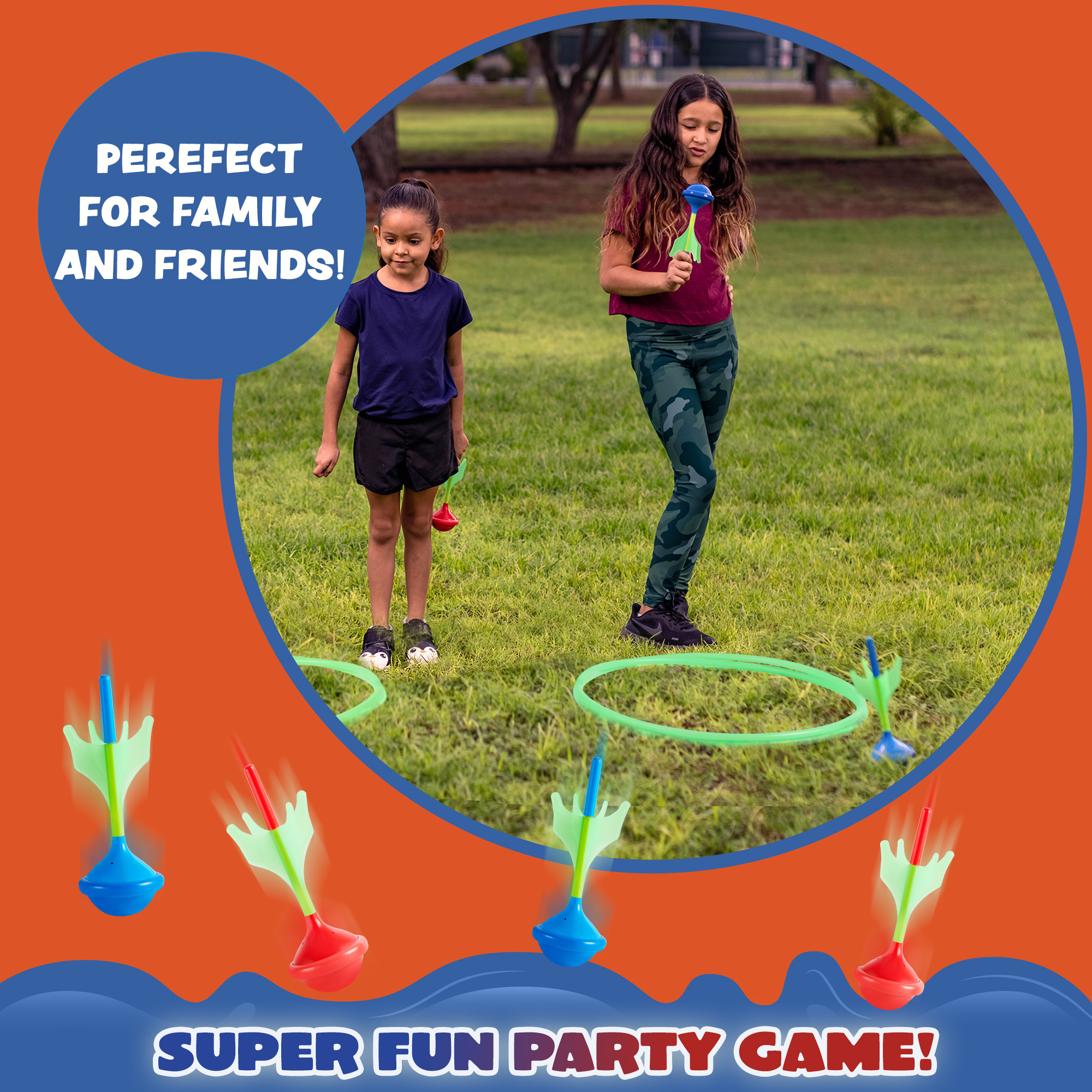 SYNCFUN Lawn Darts Game Set with Glow-in-Dark Targets photo 8