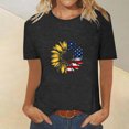 thumbnail image 2 of Tops Cortos para Mujeres Día de la Independencia Patriótica Impreso Cuello Redondo, Camiseta de Manga Corta Casual para la Primavera, Verano Y Fiesta, 2 of 4
