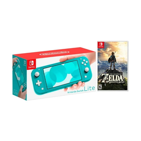 Nintendo Switch Lite Turquoise Bundle with The Legend of Zelda: Breath of the Wild Game Disc - 2019 Best