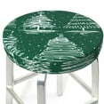 thumbnail image 3 of Balery Christmas Trees Velvet Round Bar Chair Cushion Cover Adjustable, Protects From Scratches And Stains, Soft & Washable Ideal For Wooden And Metal Stools - 12 Inch, 3 of 7