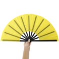 thumbnail image 4 of sunsanly Folding Fan Pure Color Strong Fan Bone Lightweight Retro Style Kung Fu Fan Tai Chi Fan Chinese Dance Fan Party Decoration Fan, 4 of 7
