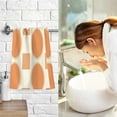 thumbnail image 7 of Yayeee 2 Pack Hand Towels for Bathroom 100% Cotton 16" x 28" Soft Absorbent Kitchen Towel, Orange Geometric Pattern, 7 of 7