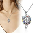 thumbnail image 6 of Weloille The Fire Inside Me Burns Brighter Than The Fire Around Me Colorful Crystal Phoenix Necklace, 6 of 6