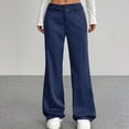 thumbnail image 5 of Women's high-waisted wide-leg casual striped pants, 5 of 9