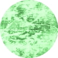 thumbnail image 1 of Ahgly Company Indoor Round Abstract Emerald Green Modern Area Rugs, 3' Round, 1 of 4