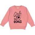 thumbnail image 2 of Inktastic Girls Gotta Have Goals Hockey Player Toddler Sweatshirt, 2 of 4