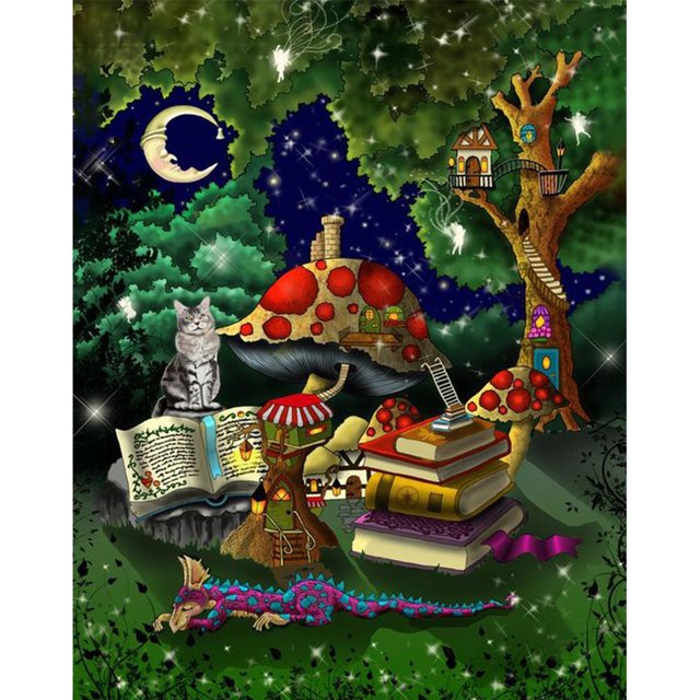 Diamond Painting (DE6364) 5D DIY Kits Resina Full Round Home Wall Arts 50x70cm FLhrweasw Nuevo