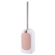 thumbnail image 1 of Escobilla de baño rosa, soporte de escobilla de baño extraíble, escobilla de baño montada en la pared para limpieza de habitaciones, diseño moderno decorativo, 1 of 5