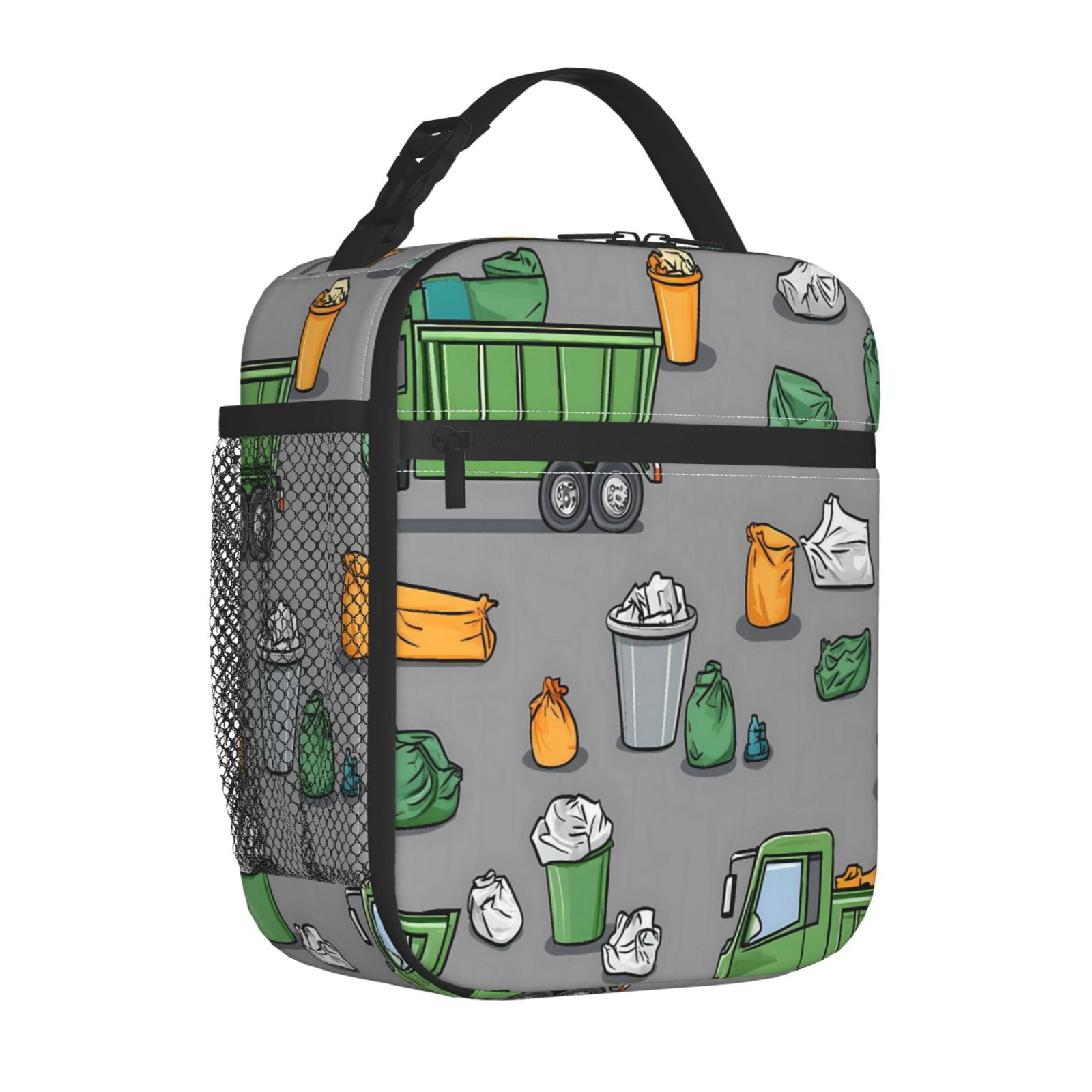 Lunch Bag For Women Men Insulated Portable Lunch Box Bento Box Office Picnic Travel Cooler Bag Garbage Truck