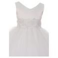 thumbnail image 3 of Big Girls' V Neck First Communion Pageant Holiday Gown Flower Girl Dress White 10 (C17B16), 3 of 4