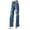 Dark Denim, variant on Risen Jeans Womens Juniors High Rise Wide-Leg Denim Pants (Dark Denim, 11)