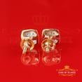 thumbnail image 4 of King of Bling's 10K Real Yellow Gold with 0.05ct Diamond Stud Square Earring For Women And Men, 4 of 12