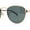 Gold - Green, variant on Polarized Retro Hipster Round Metal Rim Normcore Sunglasses All Black