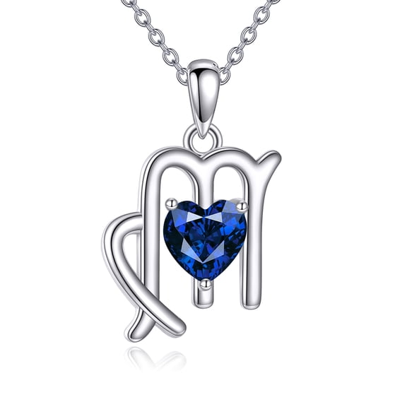 Virgo Necklace 925 Sterling Silver Virgo Jewelry Gifts for Women Zodiac Sign Pendant Necklace with Birthstone