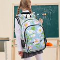 thumbnail image 7 of FORMRS Unisex School Backpack 17" Student Travel Bag with Laptop Compartment, Blue Floral, 7 of 7