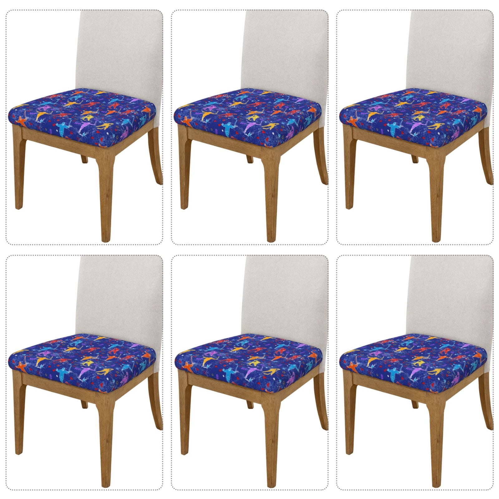 Vsdgher Ice Hockey Players With Puck Couch Cushion Covers, Sofa Covers Washable, Couch Cushion Covers, Soft Couch Covers(Don't include seat cushion)-Six Piece