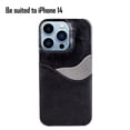 thumbnail image 2 of Desiderio Funda de piel para teléfono móvil Apple, con soporte y ranura para tarjetas de doble capa, negro, 2 of 5