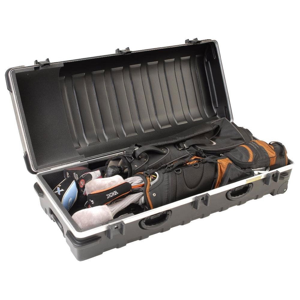 skb cases ata deluxe standard hard plastic storage wheeled golf bolsa travel case