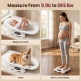 thumbnail image 2 of ZNQPLF Baby Scale, Infant Scale for Baby Adult and Pet, Baby Scales for Weighing Newborns, White, 265lb Max Capacity., 2 of 11