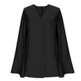 thumbnail image 6 of Sexlip Womens Double Breasted Cape Blazer V Neck Split Sleeve Elegant Business Casual Mini Blazer Dress Fall A Line Outfit Black S, 6 of 6