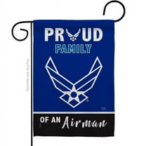 Breeze Decor G158466-BO Proud Family Airman Garden Flag Armed Forces Air Force 13 x 18.5 in. Double-Sided Decorative Vertical Flags for House Decoration Banner Yard Gift