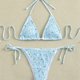thumbnail image 5 of Traje de baño de 2 piezas con cintura alta y tirantes cruzados para mujer Fridja  nalpqowj52932, 5 of 7