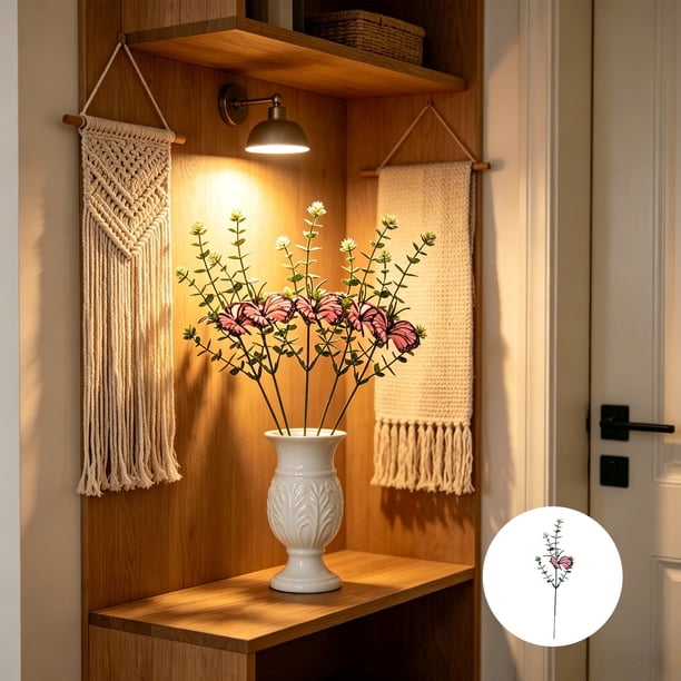 Decoraciones de flores artificiales para bodas y hogar, arreglos florales de plástico de 12.6 pulgadas en amarillo, rosa y azul para salas de estar, jardines y eventos.